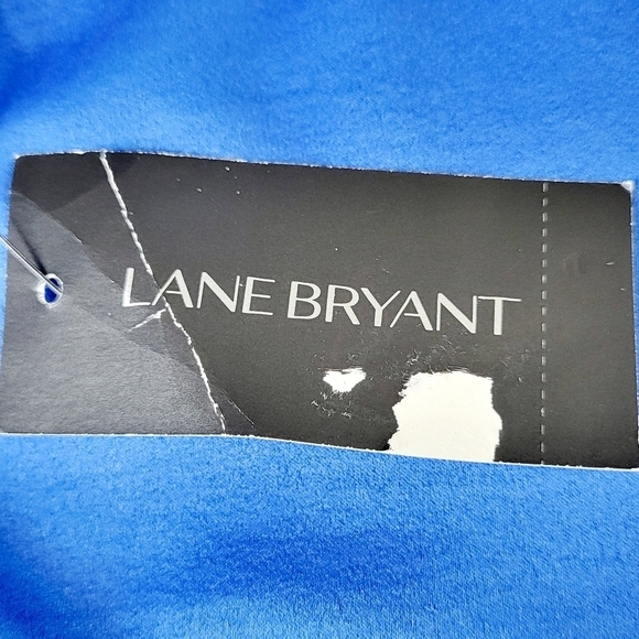 Lane Bryant Blouse Size 28P Blue Sleeveless V Neck High Low Lightweight Pullover - Picture 4 of 11